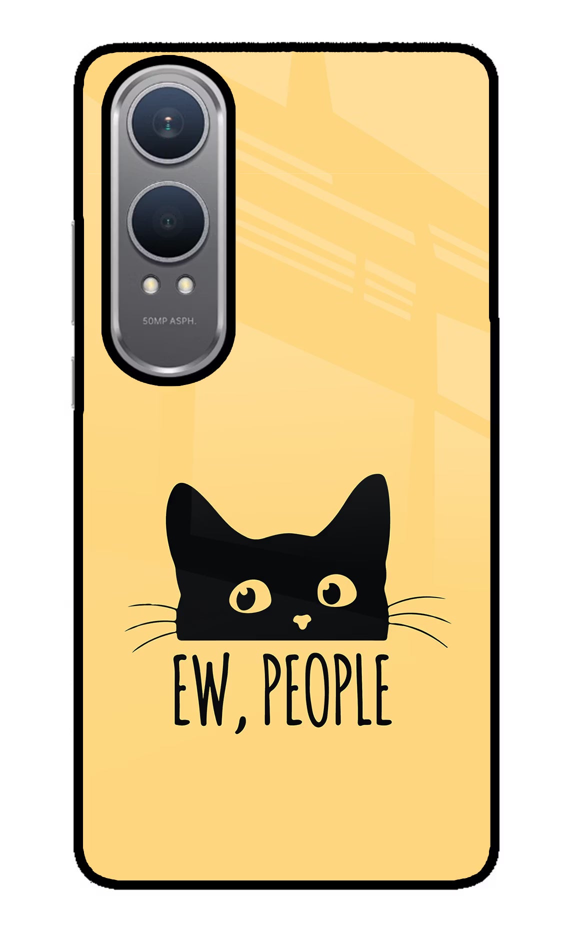 Ew People Catitude OnePlus Nord CE4 Lite Glass Case Back Cover by Casekaro