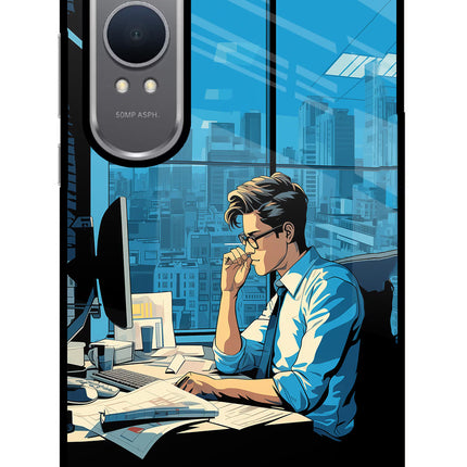 Focused Hustler (AI Generated) OnePlus Nord CE4 Lite Glass Case