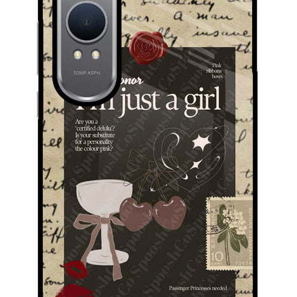 I am just a girl OnePlus Nord CE4 Lite Glass Case