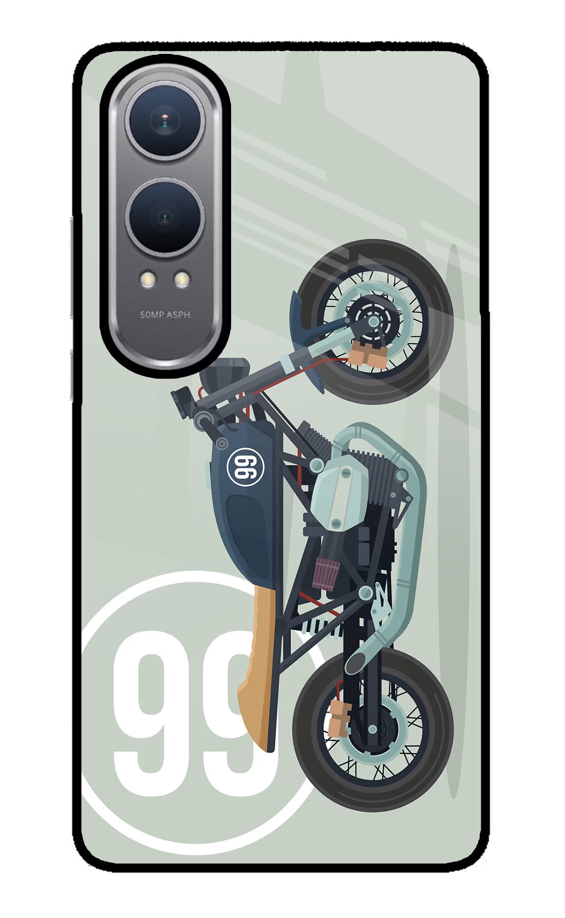 Classic Cafe Racer 99 OnePlus Nord CE4 Lite Glass Case Back Cover by Casekaro