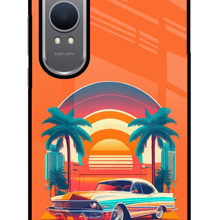 Palm Drive 80s OnePlus Nord CE4 Lite Glass Case