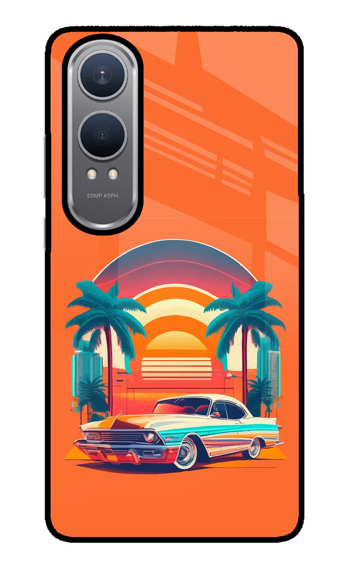 Palm Drive 80s OnePlus Nord CE4 Lite Glass Case