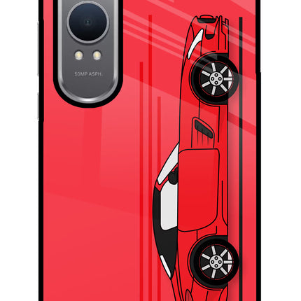 Red Velocity OnePlus Nord CE4 Lite Glass Case