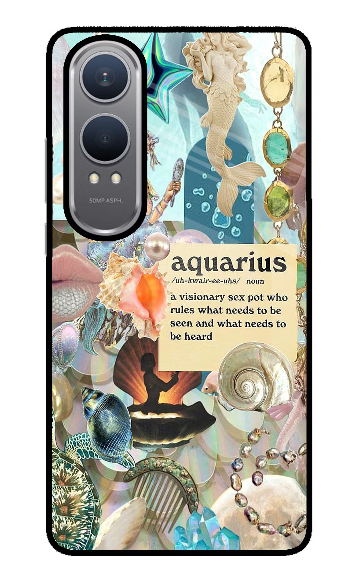 Aquarius Zodiac OnePlus Nord CE4 Lite Glass Case Back Cover by Casekaro