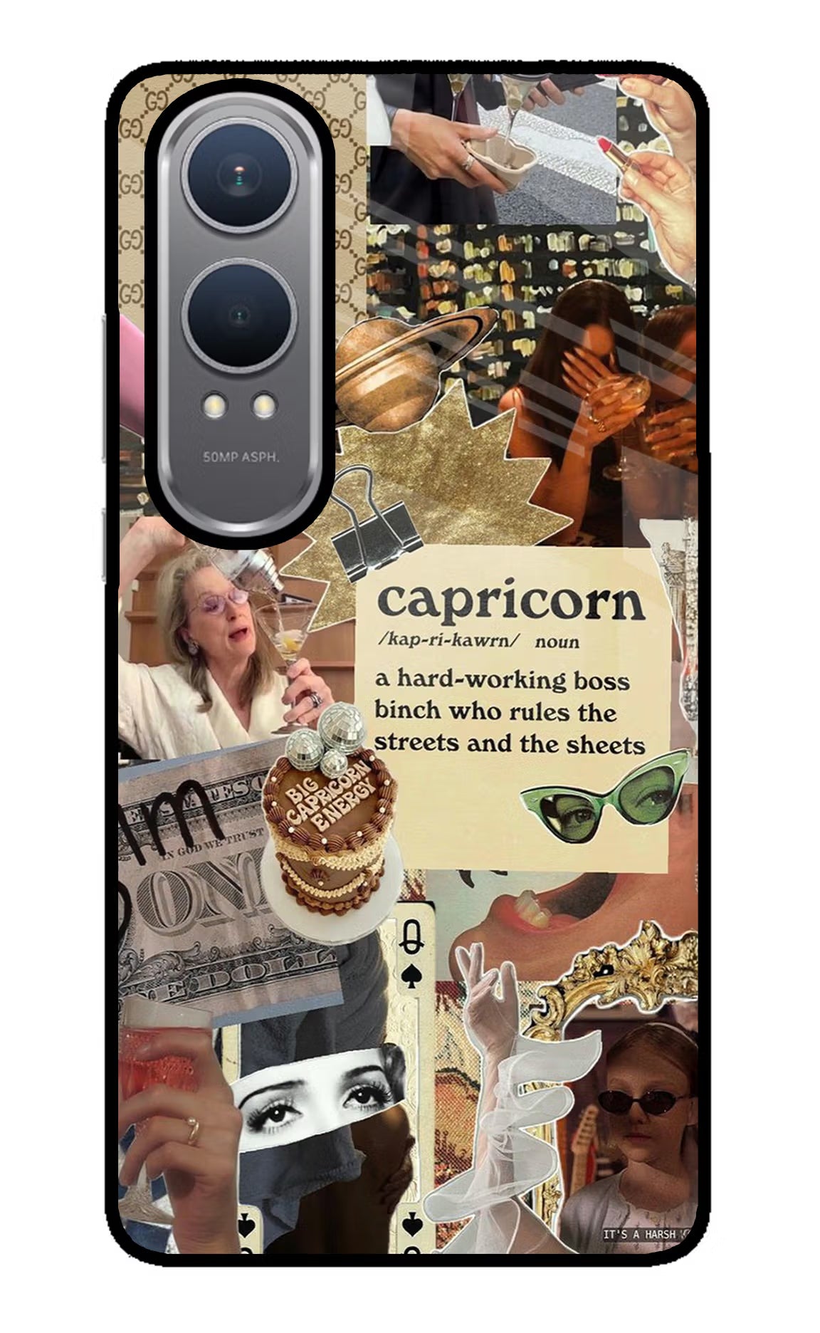Capricorn Zodiac OnePlus Nord CE4 Lite Glass Case Back Cover by Casekaro