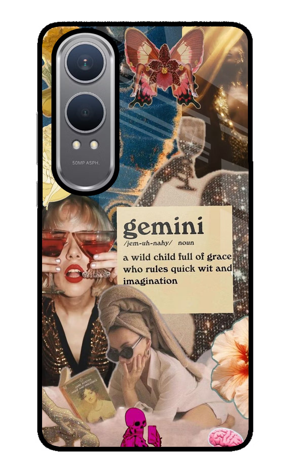 Gemini Zodiac OnePlus Nord CE4 Lite Glass Case Back Cover by Casekaro