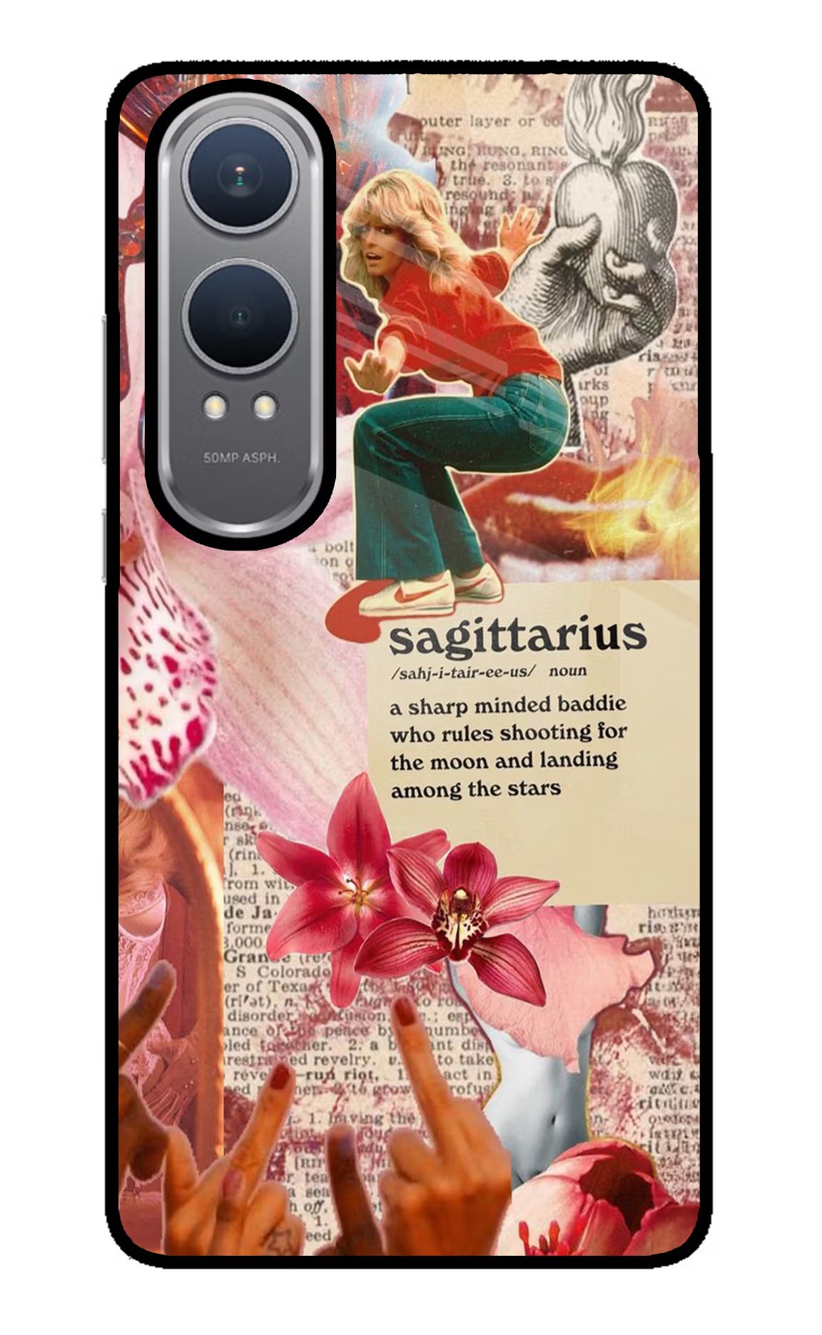 Sagittarius Zodiac OnePlus Nord CE4 Lite Glass Case Back Cover by Casekaro
