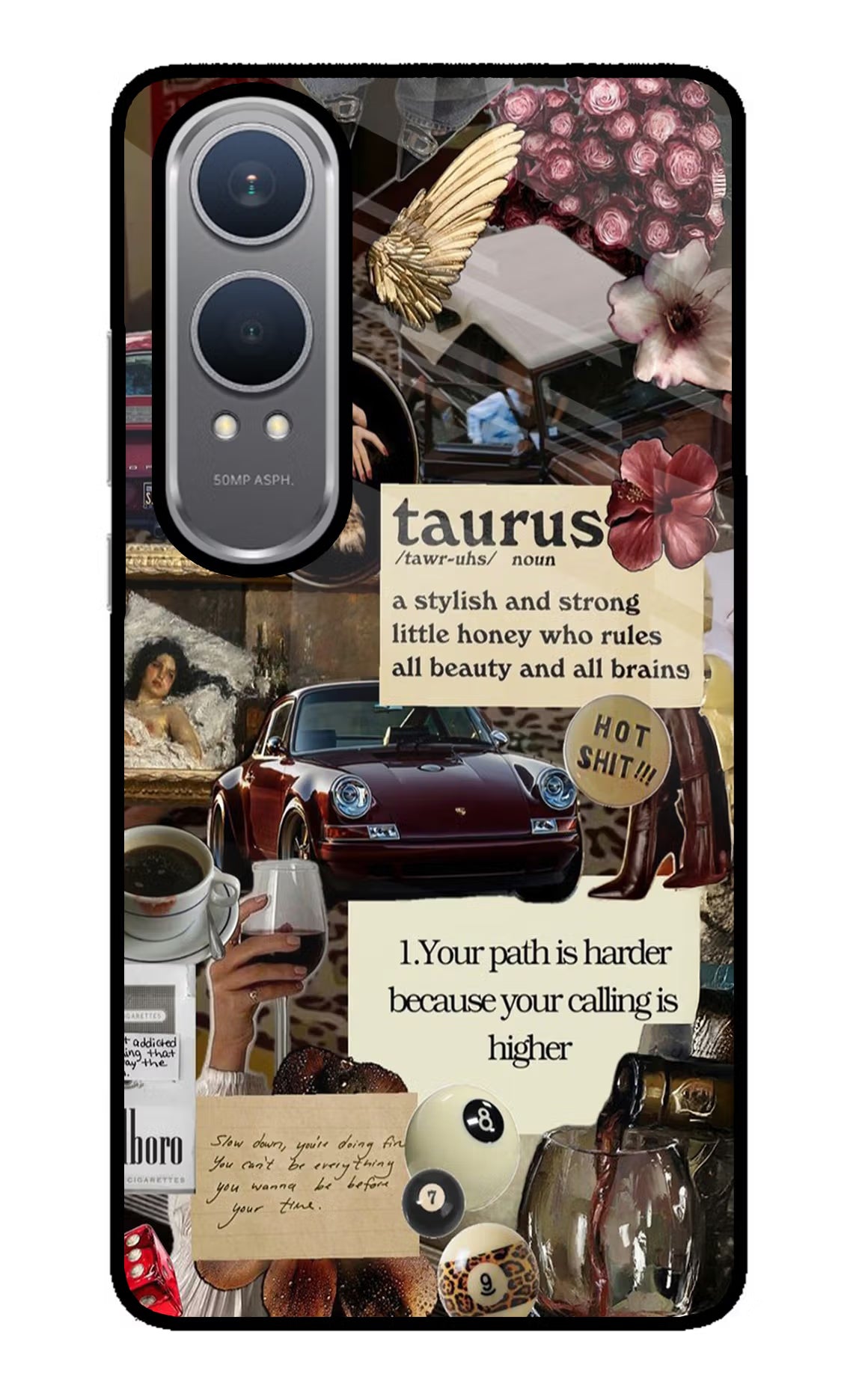 Taurus Zodiac OnePlus Nord CE4 Lite Glass Case Back Cover by Casekaro
