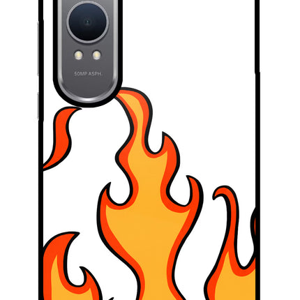 Fired Up – White OnePlus Nord CE4 Lite Glass Case