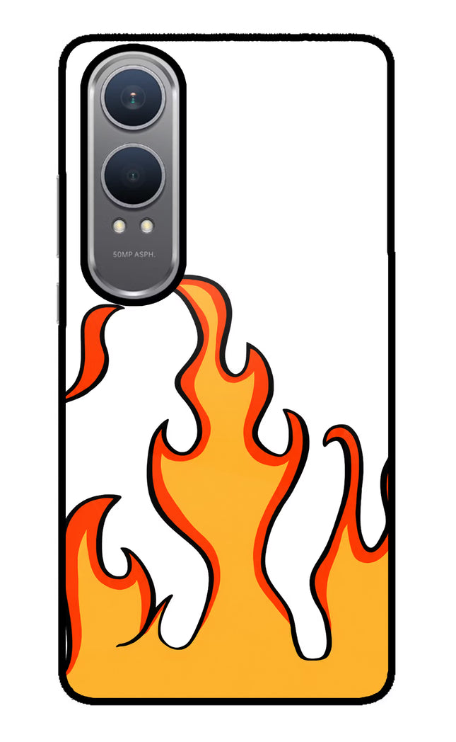Fired Up – White OnePlus Nord CE4 Lite Glass Case