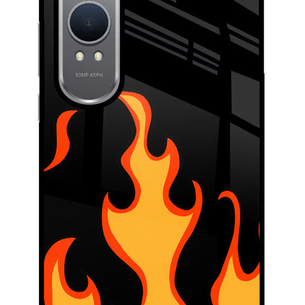 Fired Up – Black OnePlus Nord CE4 Lite Glass Case