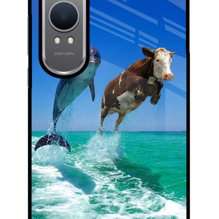 Dolphin vs Cow OnePlus Nord CE4 Lite Glass Case