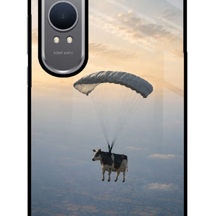 Skydiving Cow OnePlus Nord CE4 Lite Glass Case