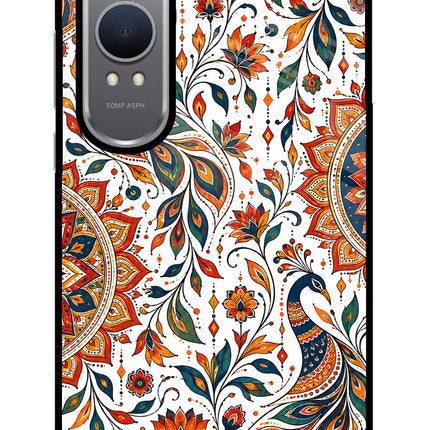 White Mayura OnePlus Nord CE4 Lite Glass Case