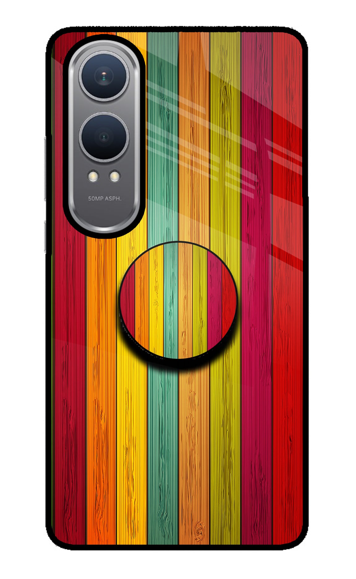 Multicolor Wooden OnePlus Nord CE4 Lite Pop Case