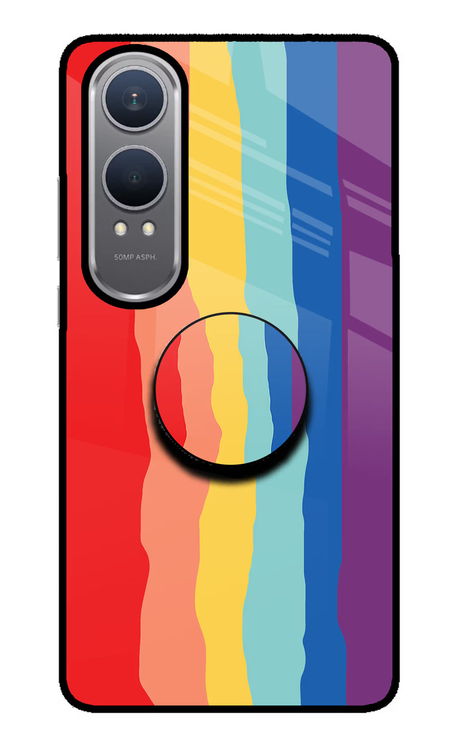 Rainbow OnePlus Nord CE4 Lite Pop Case, Glass case