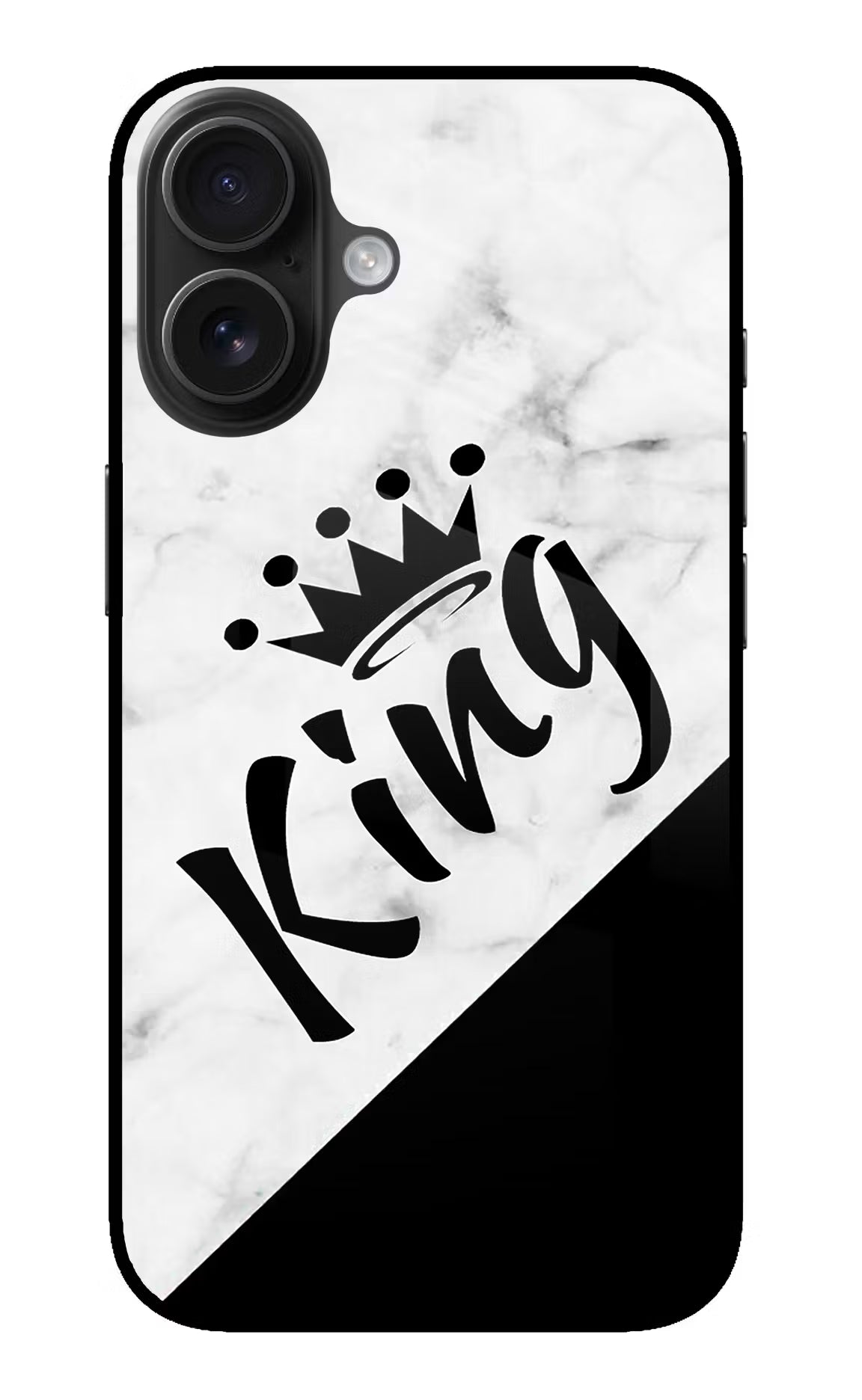 King iPhone 16 Glass Case Back Cover by Casekaro