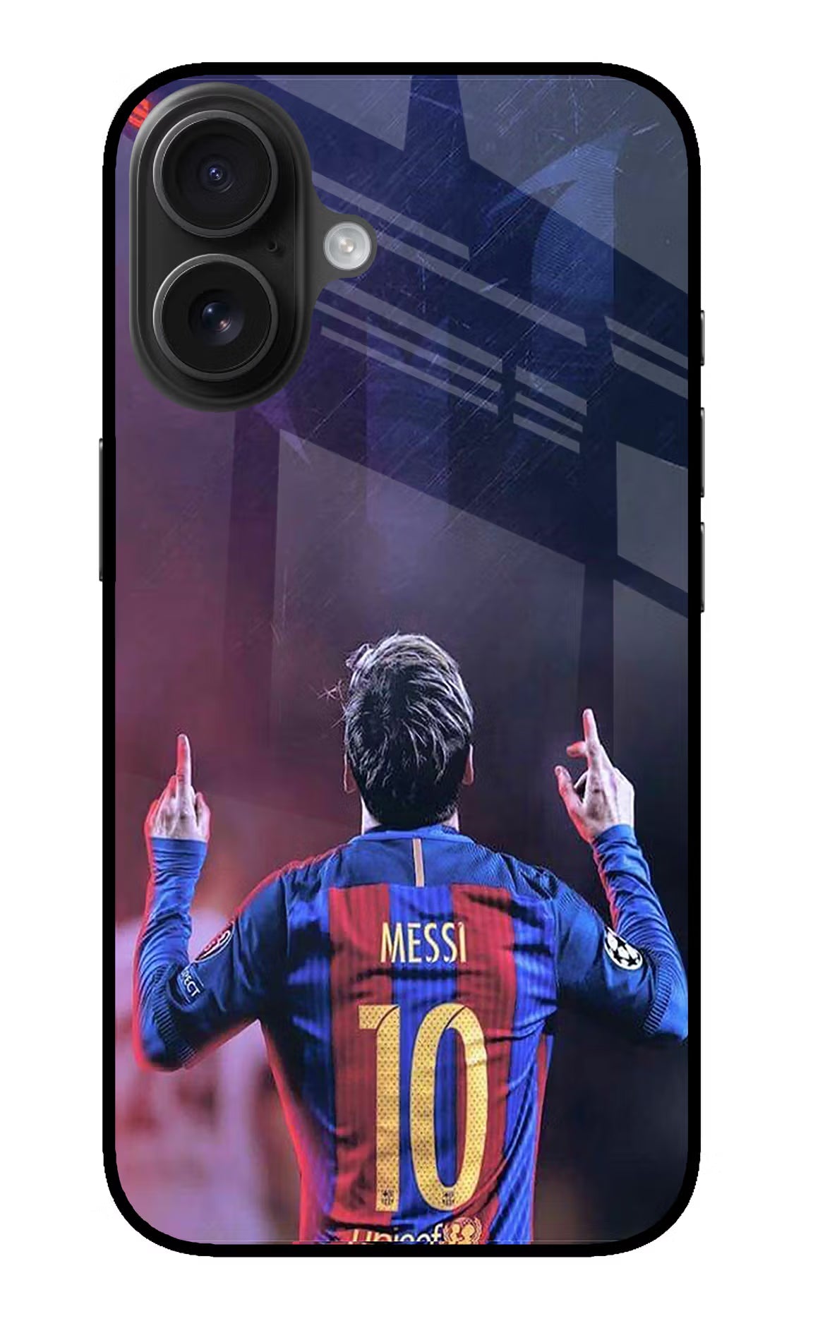 Messi iPhone 16 Glass Case Back Cover by Casekaro