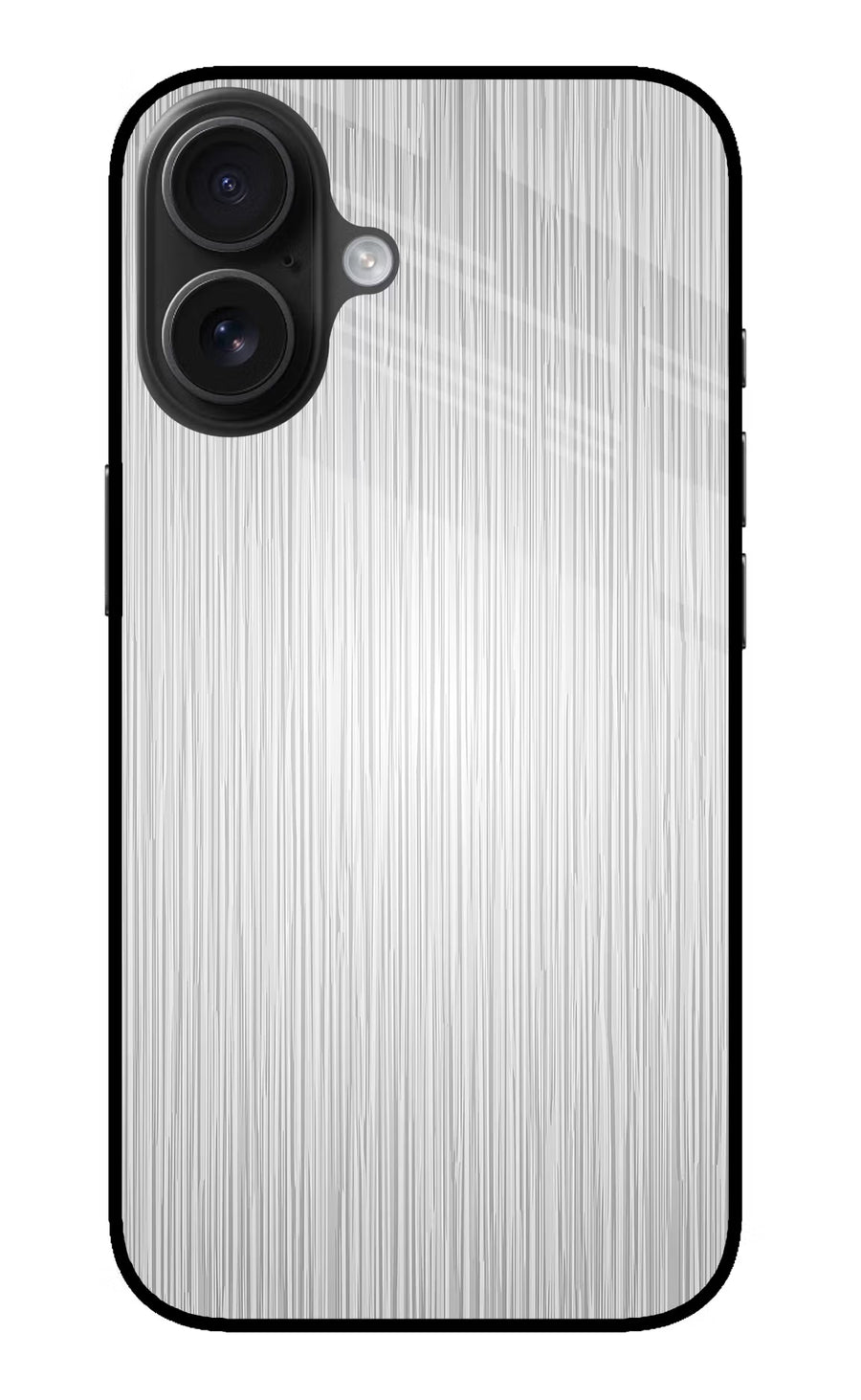 Wooden Grey Texture iPhone 16 Back Cover, Metal case