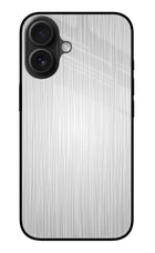 Wooden Grey Texture iPhone 16 Glass Case