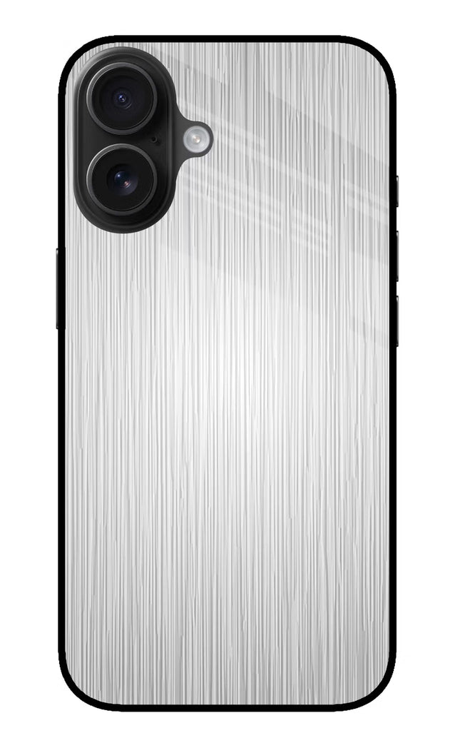 Wooden Grey Texture iPhone 16 Glass Case