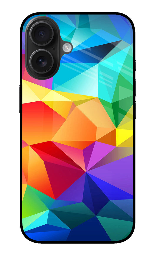 Abstract Pattern iPhone 16 Glass Case