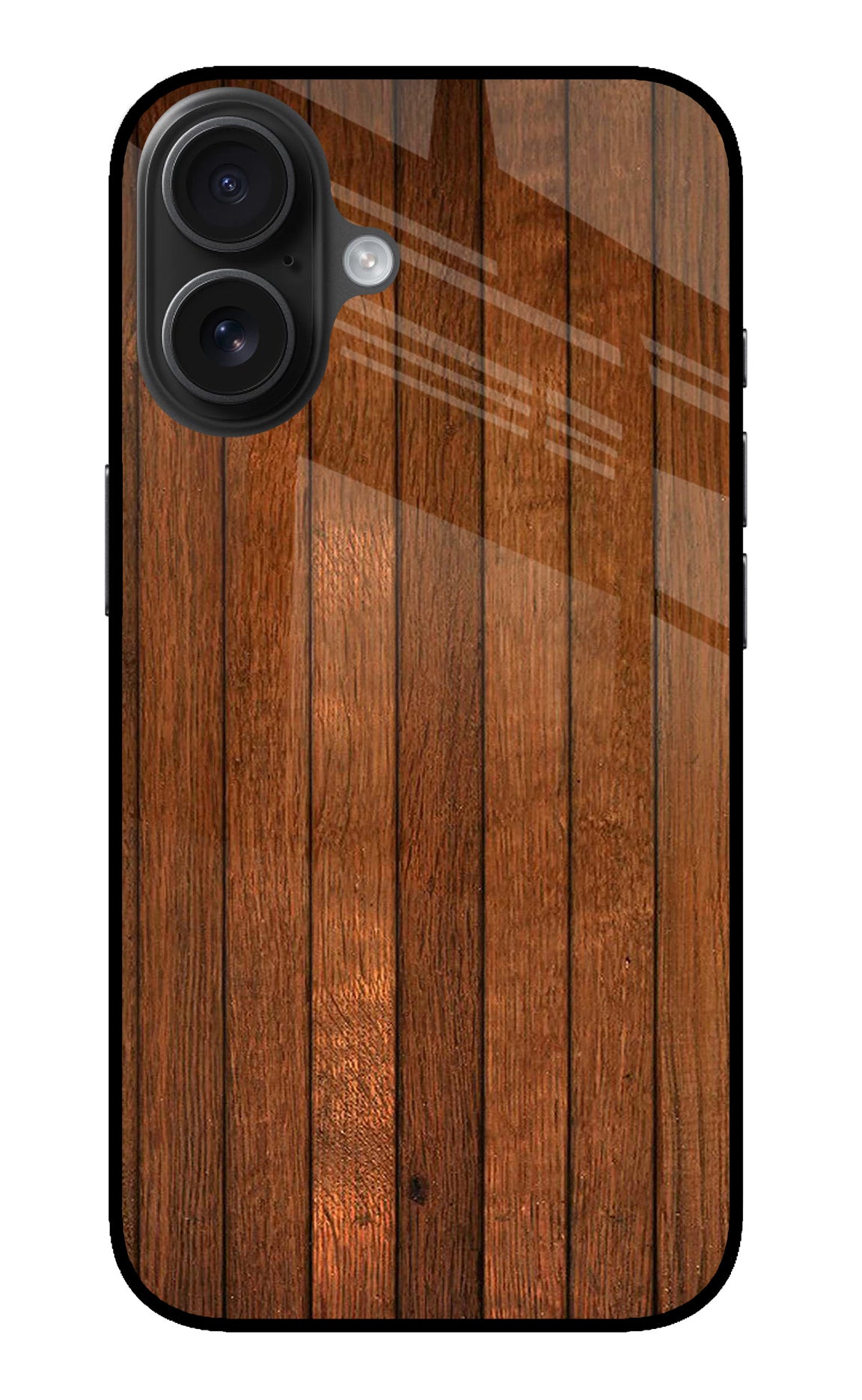 Wooden Artwork Bands iPhone 16 Back Cover