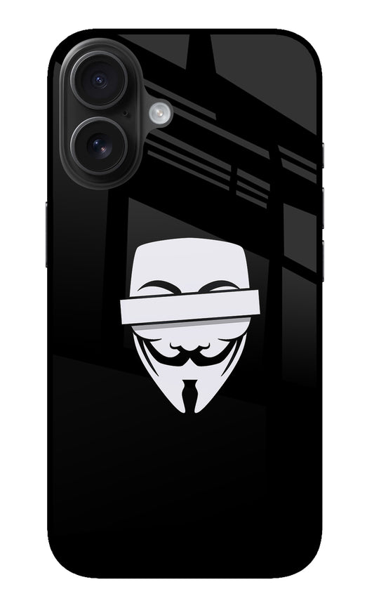 Anonymous Face iPhone 16 Glass Case