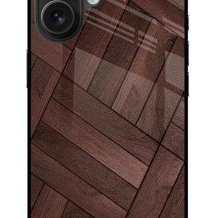 Wooden Texture Design iPhone 16 Glass Case