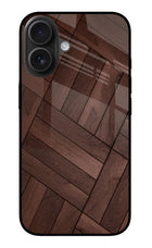 Wooden Texture Design iPhone 16 Glass Case