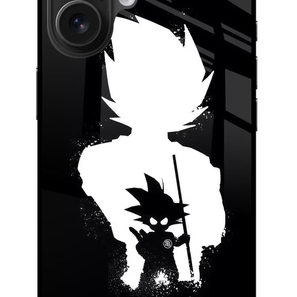 Goku Shadow iPhone 16 Glass Case Back Cover by Casekaro