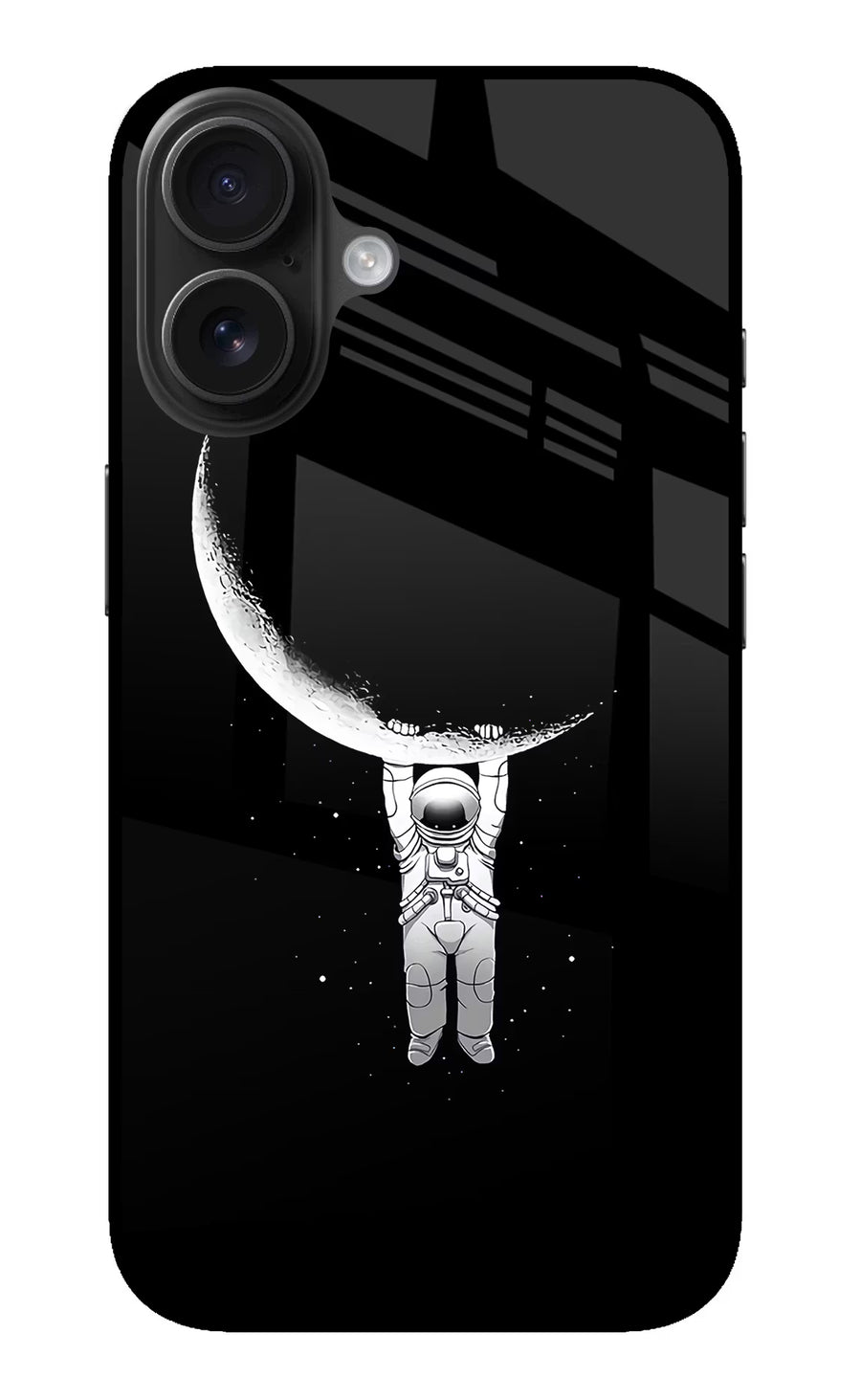 Moon Space iPhone 16 Back Cover, Metal case