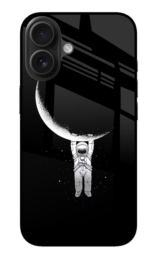 Moon Space iPhone 16 Glass Case