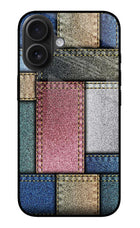 Multicolor Jeans iPhone 16 Glass Case