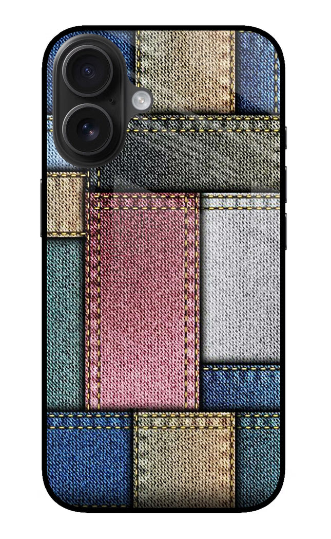 Multicolor Jeans iPhone 16 Glass Case