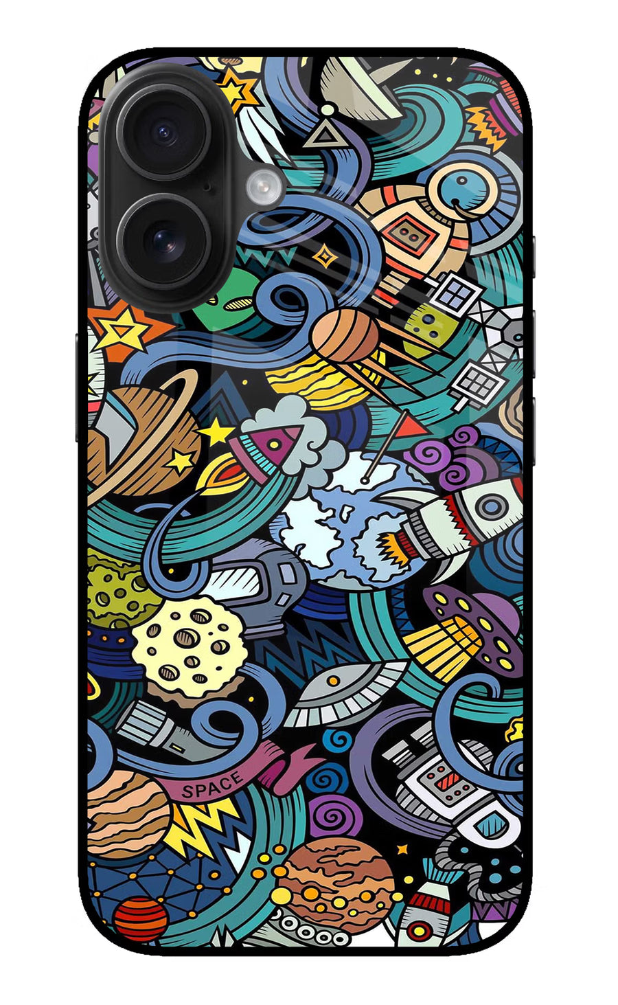 Space Abstract iPhone 16 Back Cover, Metal case