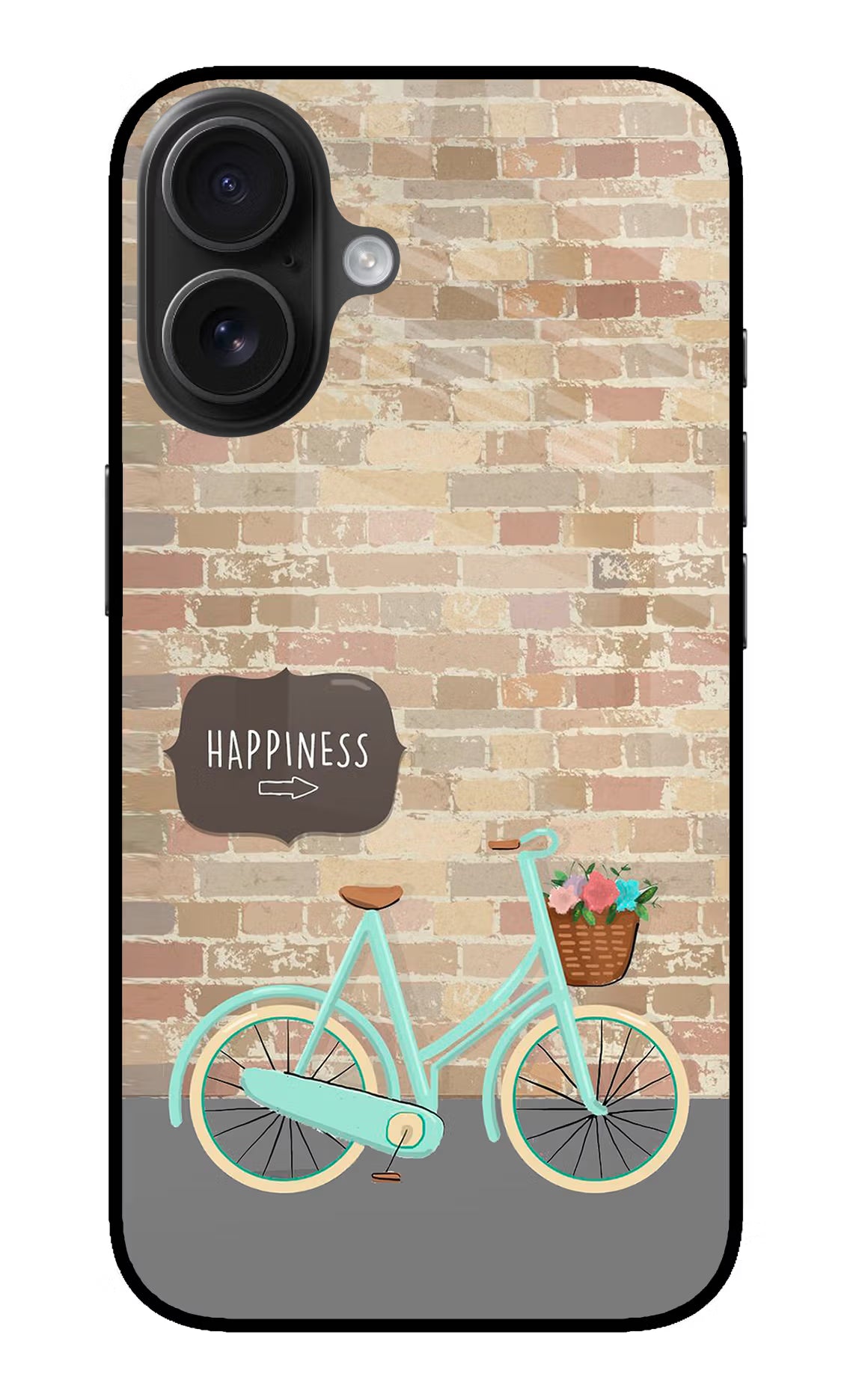 Happiness Artwork iPhone 16 Glass Case Back Cover by Casekaro