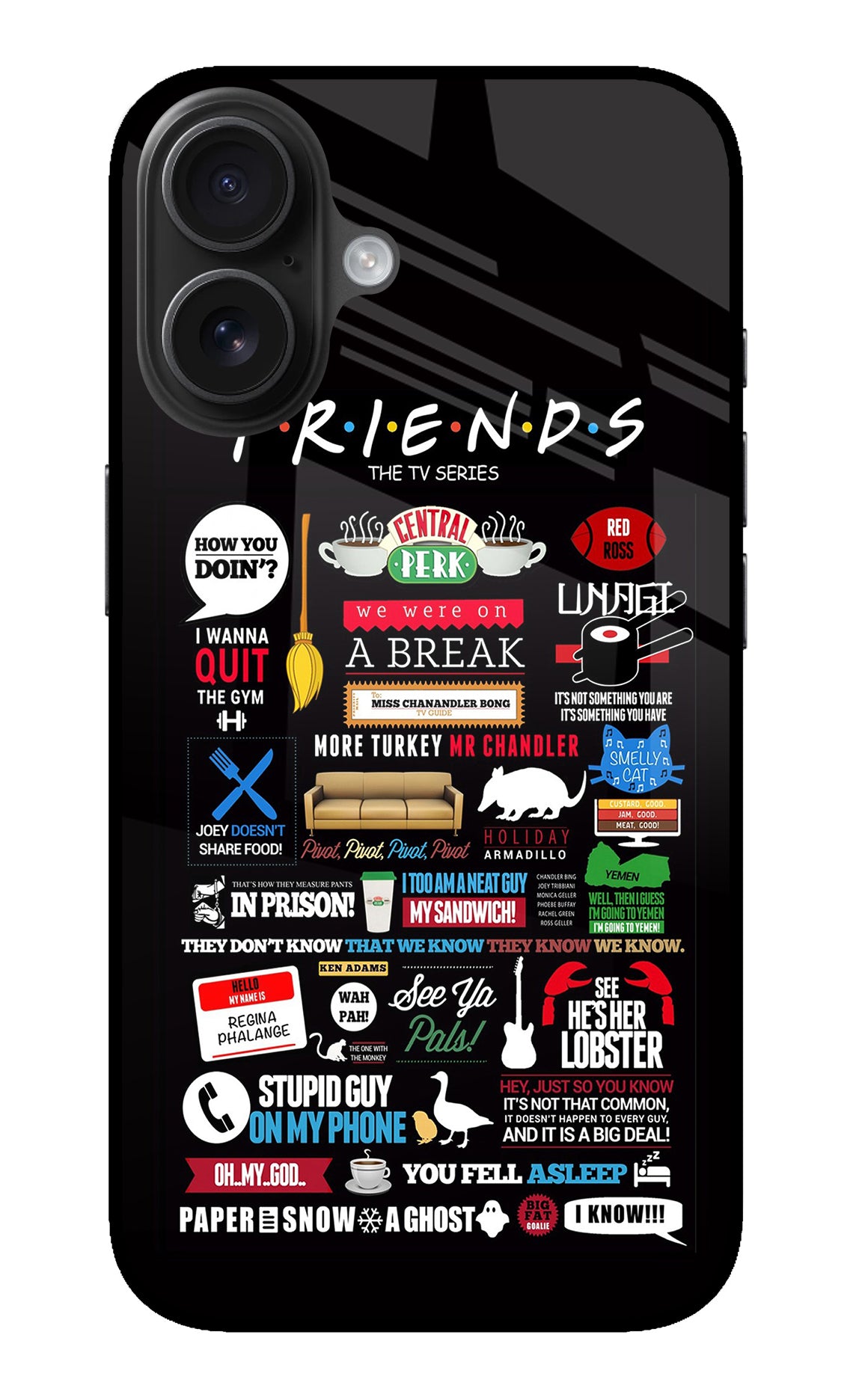 FRIENDS iPhone 16 Glass Case