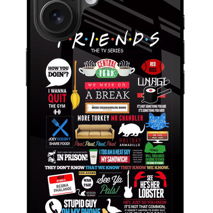 FRIENDS iPhone 16 Glass Case Back Cover by Casekaro