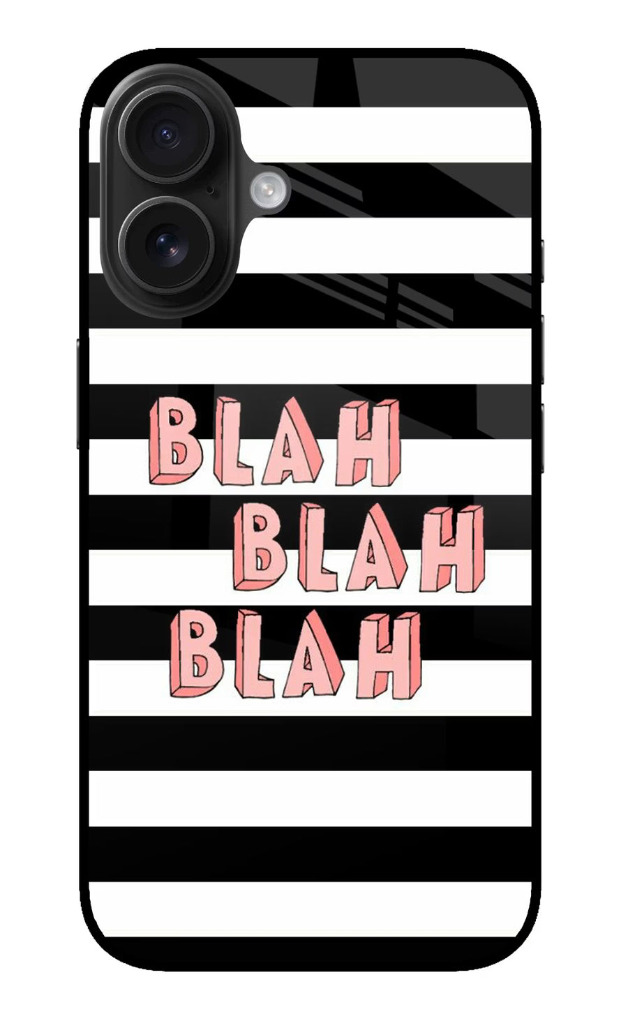 Blah Blah Blah iPhone 16 Back Cover, Metal case
