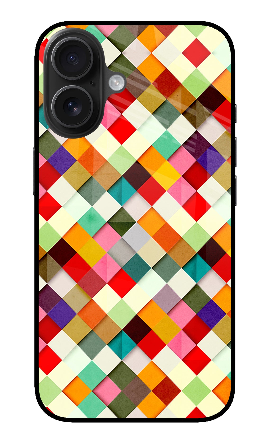 Geometric Abstract Colorful iPhone 16 Back Cover