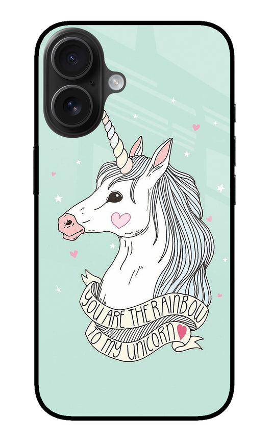 Unicorn Wallpaper iPhone 16 Glass Case