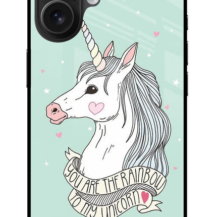 Unicorn Wallpaper iPhone 16 Glass Case Back Cover by Casekaro
