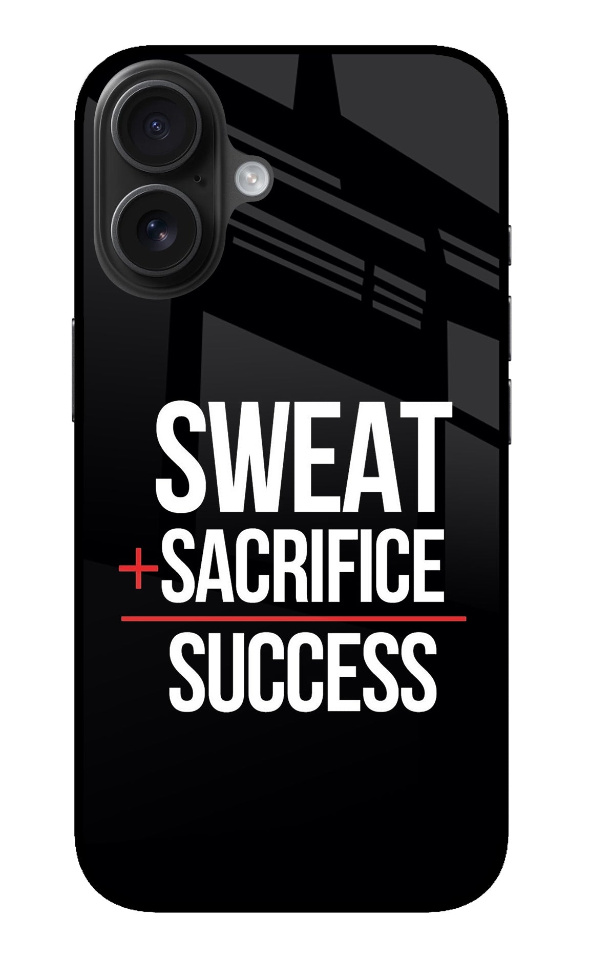 Sweat Sacrifice Success iPhone 16 Back Cover