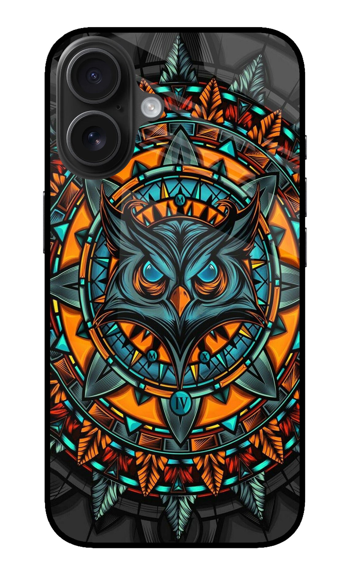 Angry Owl Art iPhone 16 Back Cover