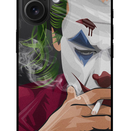 Joker Smoking iPhone 16 Glass Case Back Cover by Casekaro