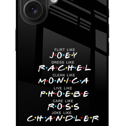 FRIENDS Character iPhone 16 Glass Case