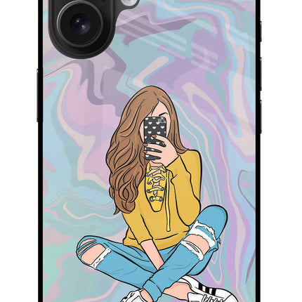 Selfie Girl iPhone 16 Glass Case
