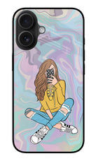 Selfie Girl iPhone 16 Glass Case