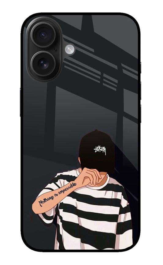 Aesthetic Boy iPhone 16 Glass Case